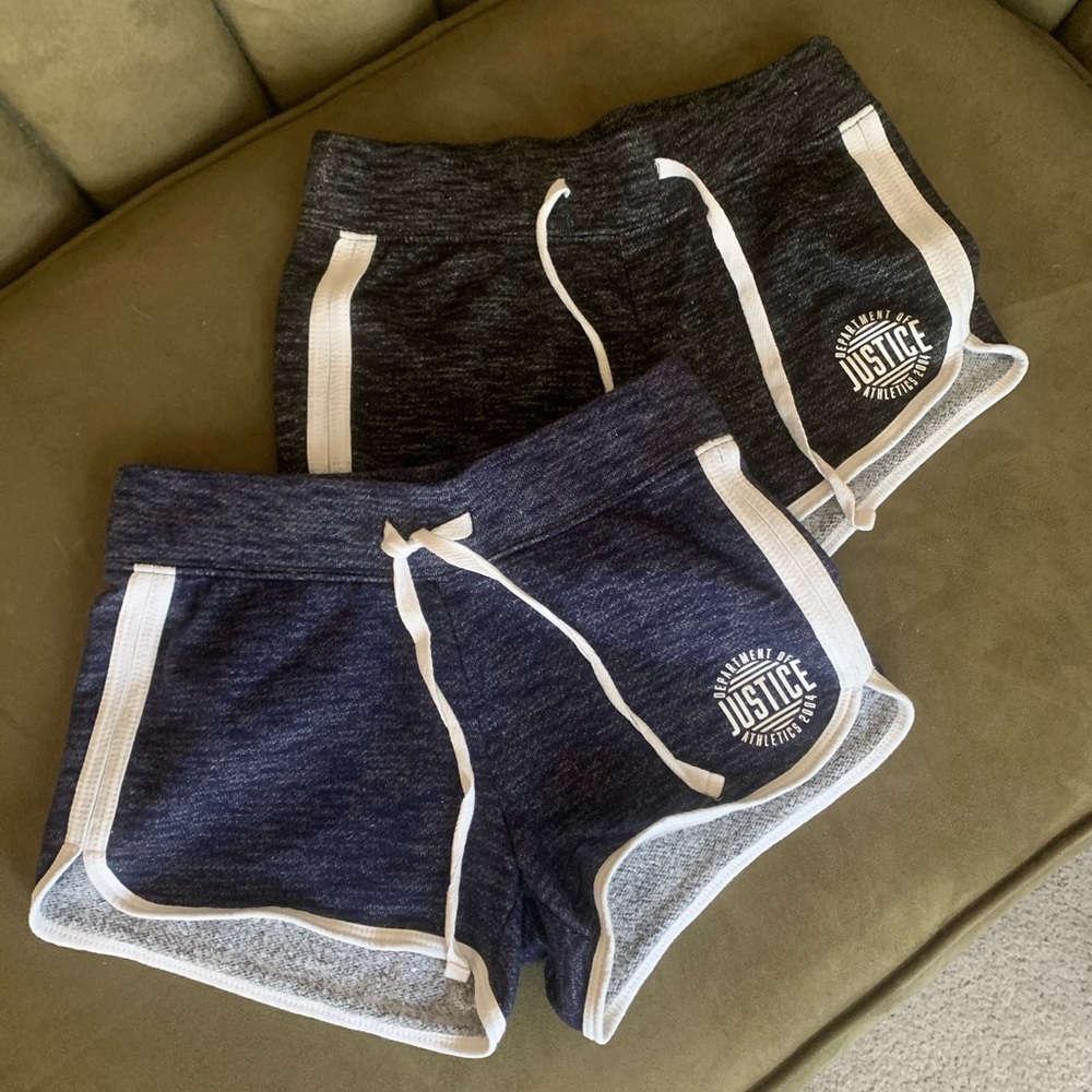 Justice Active Dolphin Shorts (2 pair) like new